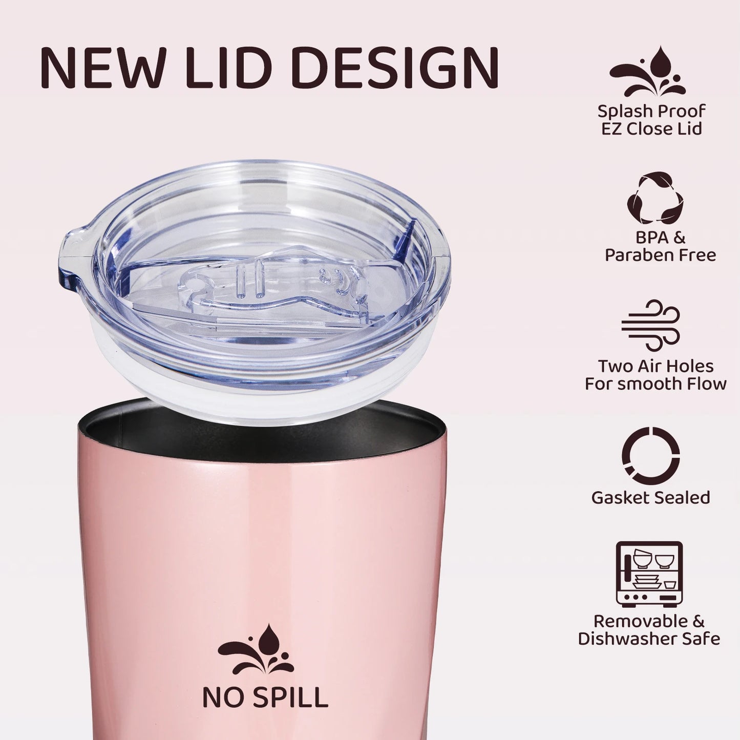 Rose Gold Stainless Steel Thermos Cup