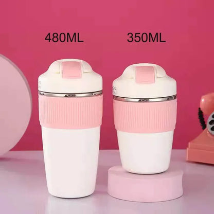 Cup Thermal Mug with Straw Isotherm Flask Tumbler Thermo for Water Bottle Stainles Steel Coffee Beer Cooler Waterproof Drinkware