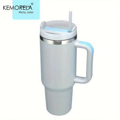 KEMORELA 900ML/1200ML Double Wall Vacuum Insulated Travel Mug with Handle Stainless Steel Water Bottle Leak Proof Hot And Cold