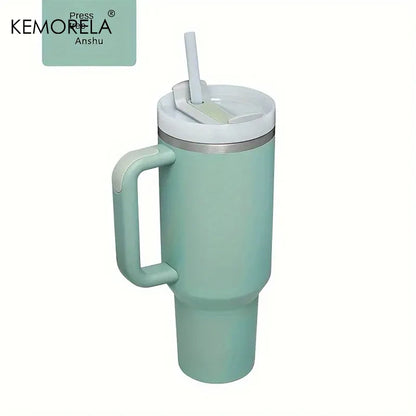 KEMORELA 900ML/1200ML Double Wall Vacuum Insulated Travel Mug with Handle Stainless Steel Water Bottle Leak Proof Hot And Cold